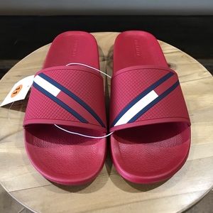 Tommy Hilfiger slides. Red on Red.
